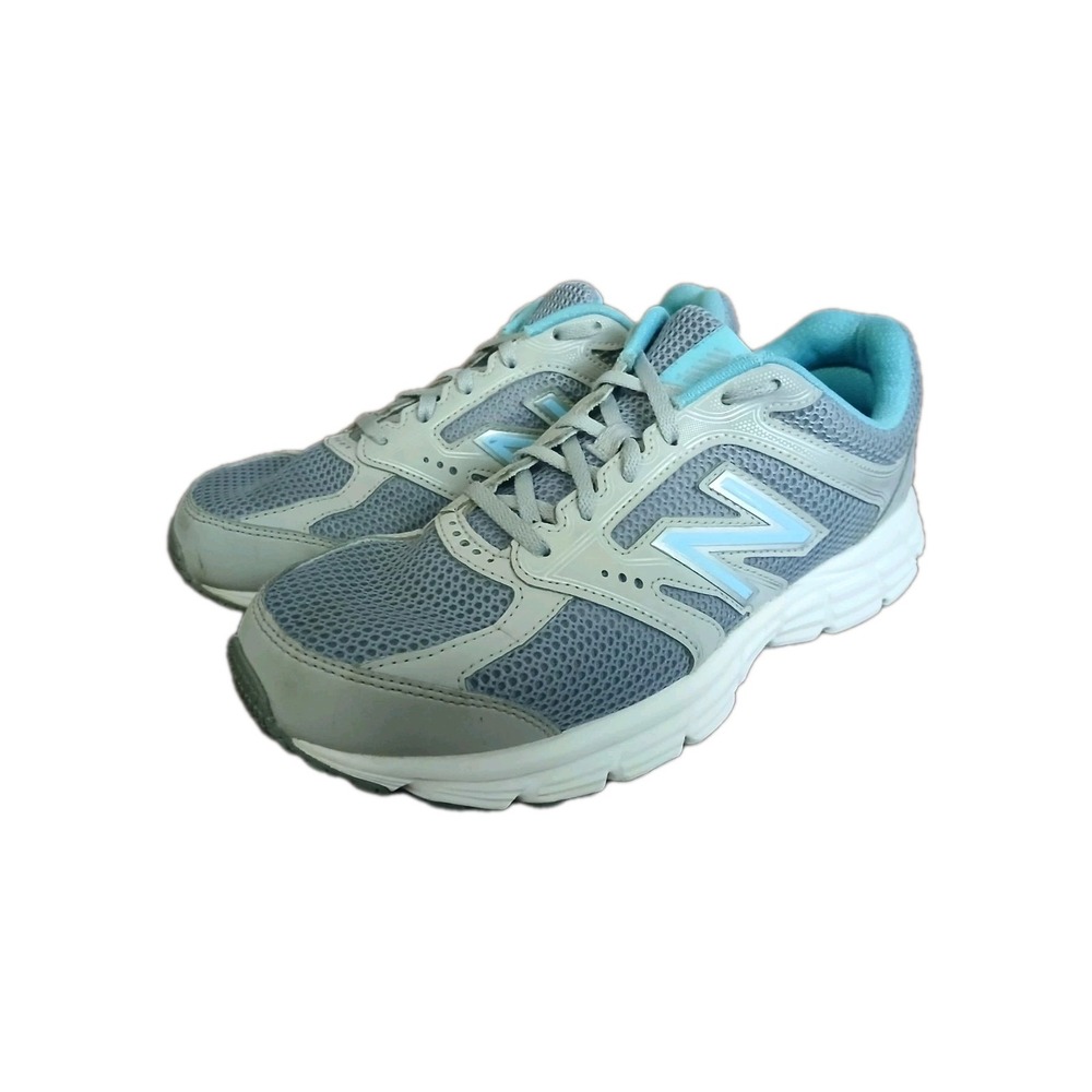 New Balance Size 9.5 D TechRide Women Grey Teal Sneaker Running Shoes‎ #1077
